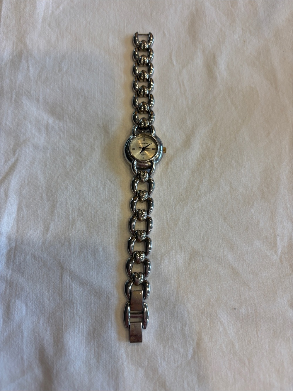 Polished Silver Chain-Link Women's Watch